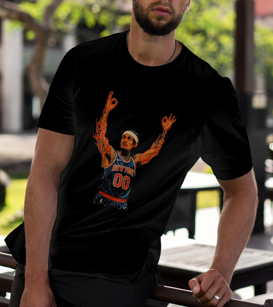 New York Knicks Ben Stiller MSG Game 1 Basketball Jersey 00 T-Shirt
