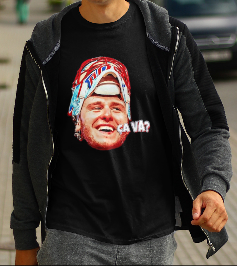 Dobeš Ça Va Big Face New Jersey Devils Hockey Fans Iconic Expression T-Shirt