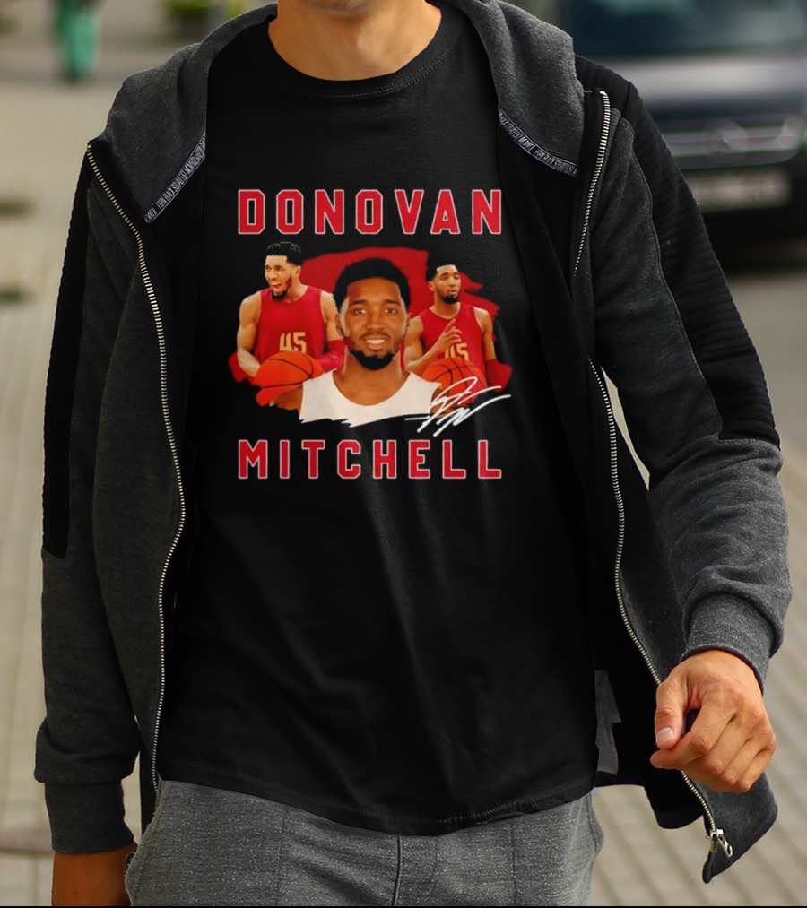 Donovan Mitchell Cleveland Basketball 45 Signature T-Shirt