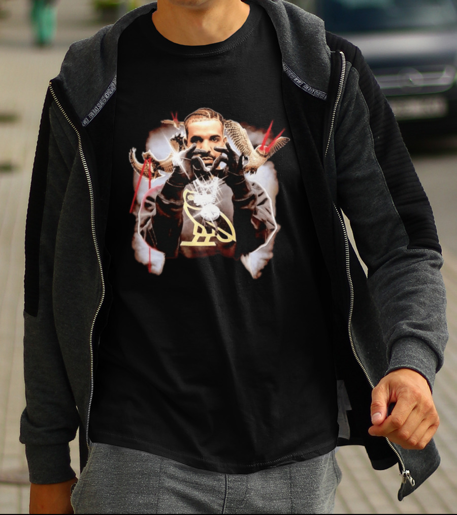 Drake OVO Owl Logo With Raptors And Jewelry T-Shirt