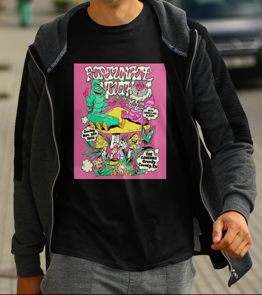 Fortunate Youth The Caverns Grundy County TN Nov 8th 2026 Kash'd Out And J Arv! T-Shirt