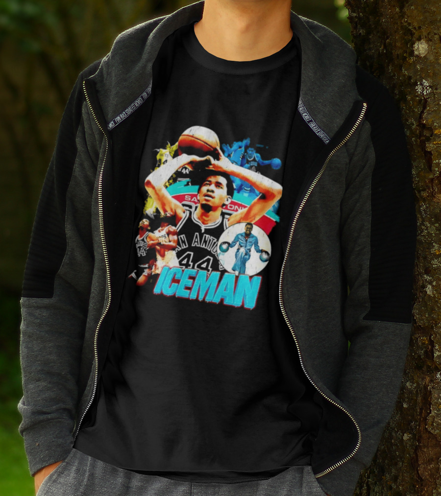 George Gervin Iceman San Antonio Spurs 44 Basketball Legend T-Shirt