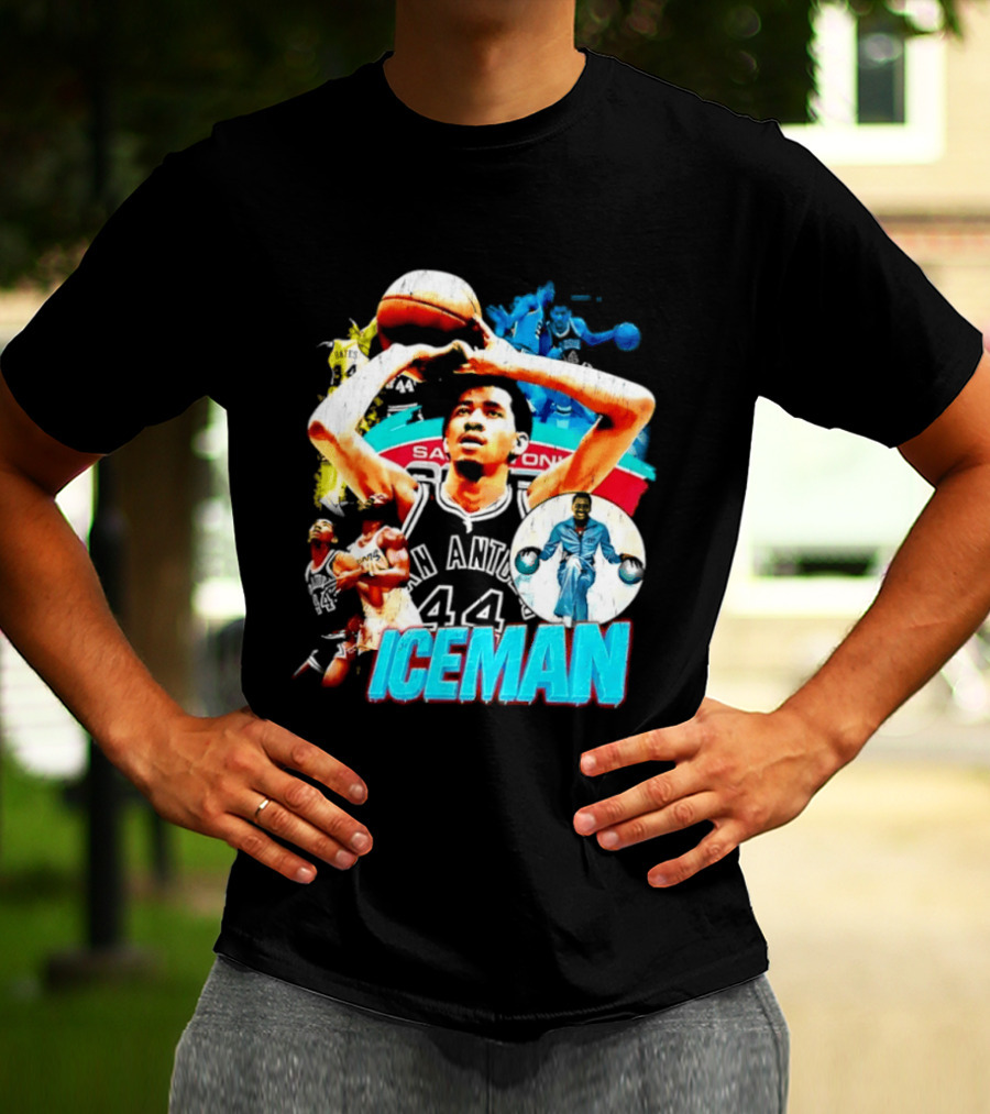 George Gervin Iceman San Antonio Spurs 44 Basketball Legend T-Shirt