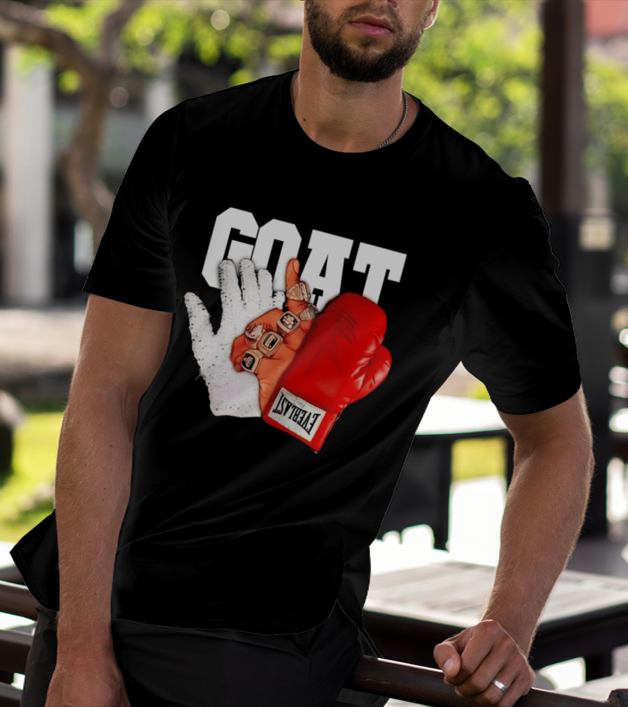 GOAT Michael Jordan Mike Tyson Chicago Bulls 23 Jackson Glove T-Shirt