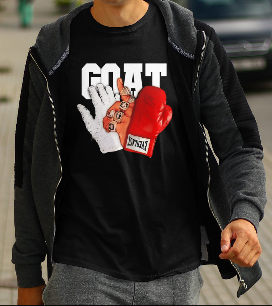 GOAT Michael Jordan Mike Tyson Chicago Bulls 23 Jackson Glove T-Shirt