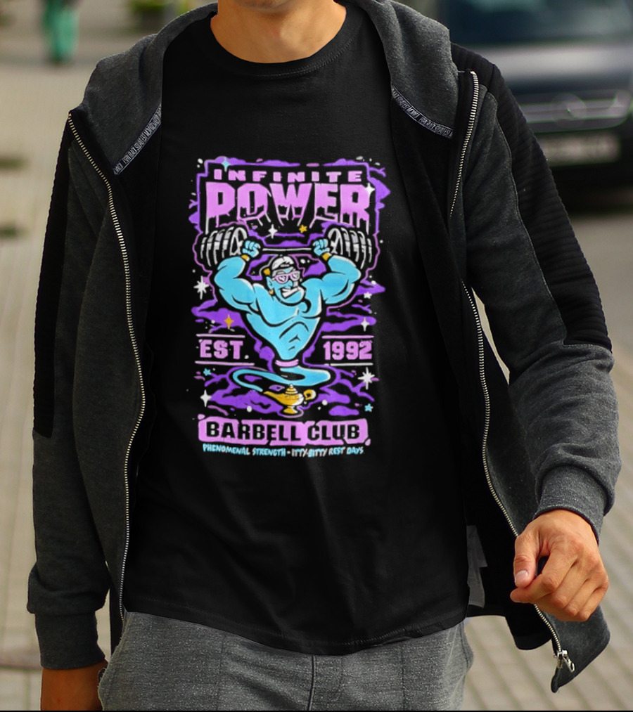 Infinite Power Est 1992 Barbell Club Phenomenal Strength Limitless Potential T-Shirt