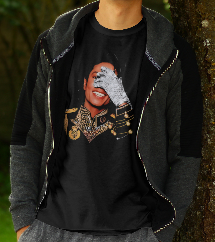 Jackson Drake Iceman King Of Pop Diamond Glove 2026 Gold Embellished Uniform T-Shirt
