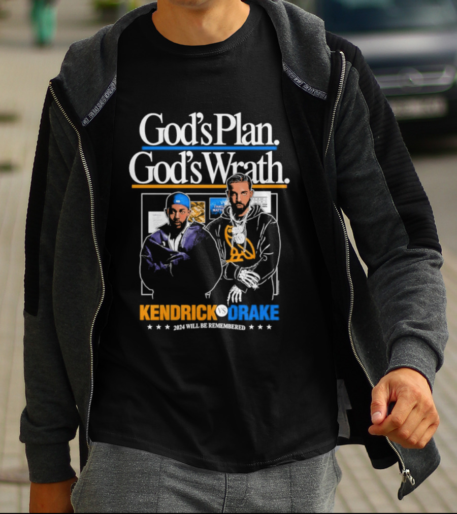 Kendrick Lamar Drake God's Plan God's Wrath Collaboration T-Shirt