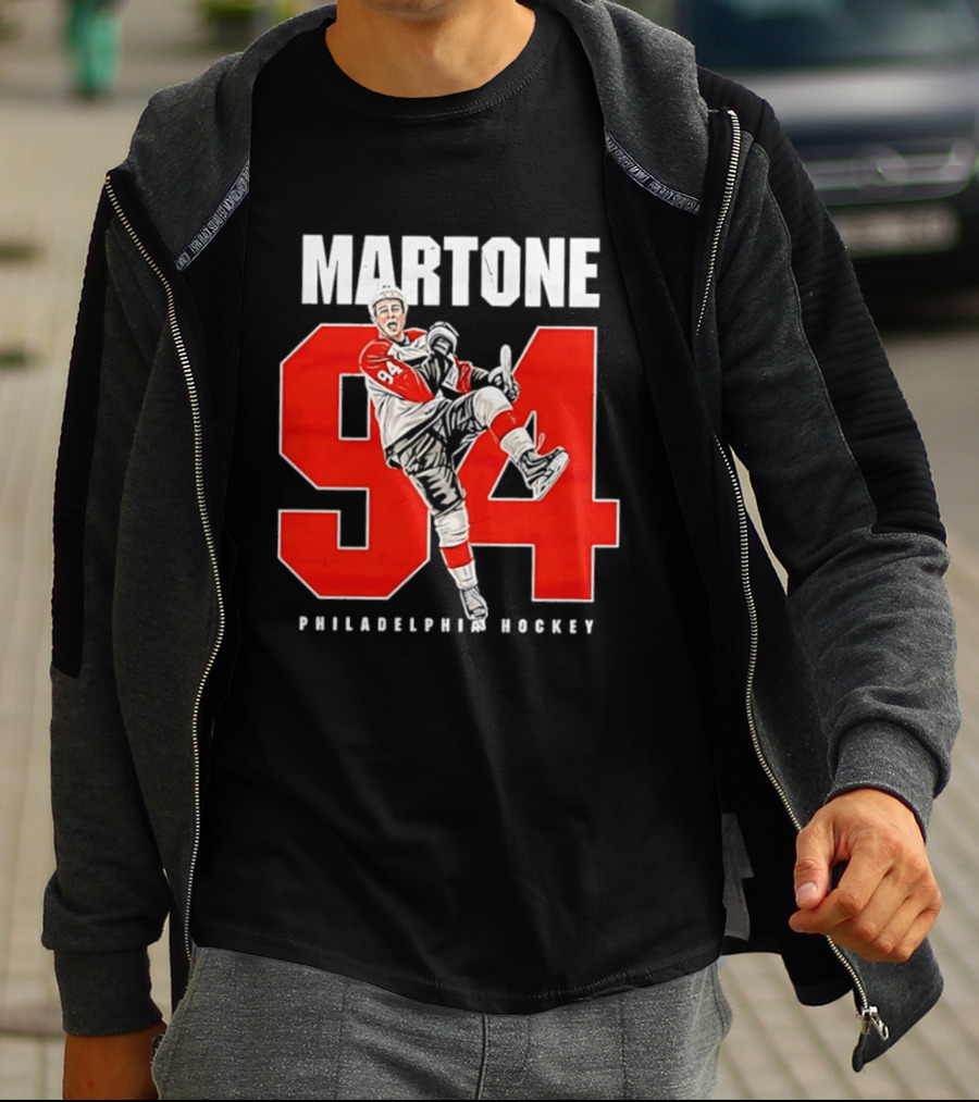 Martone 94 Philadelphia Hockey Player Celebration T-Shirt