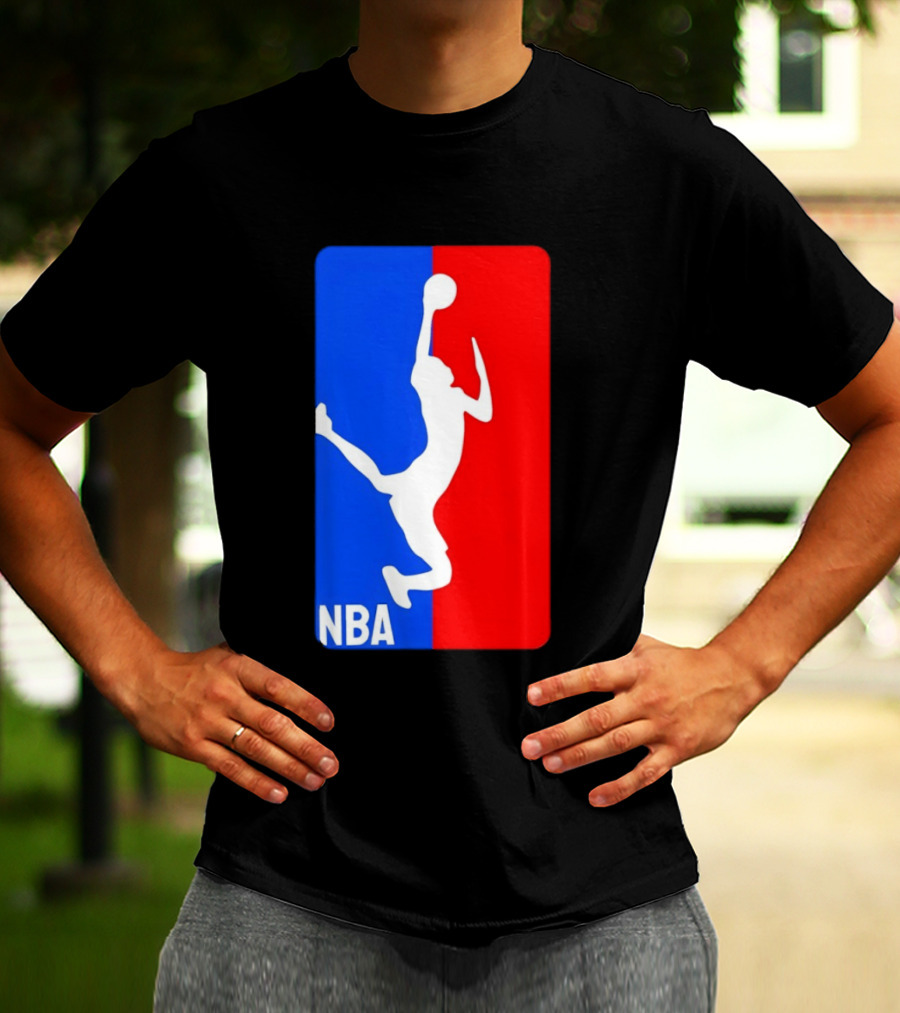 NBA Basketball 2026 Dunk Silhouette Red Blue T-Shirt
