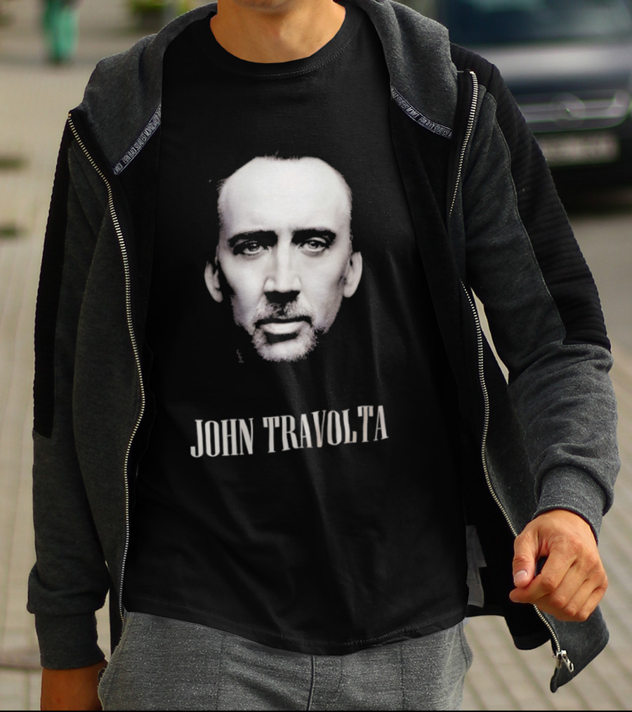 Nicolas Cage John Travolta Face Swap 90s Movie Fans T-Shirt
