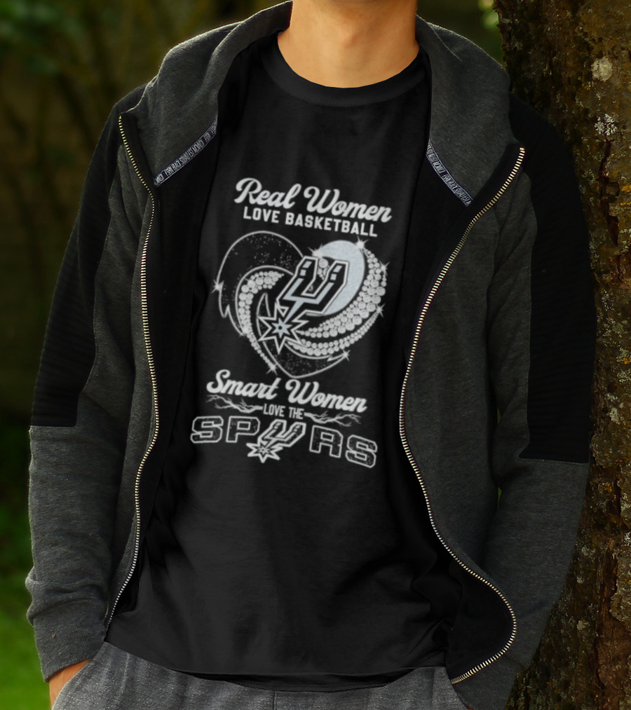Real Women Love Basketball Smart Women Love The Spurs T-Shirt