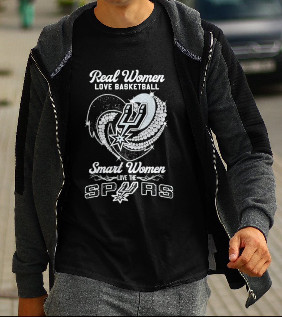 Real Women Love Basketball Smart Women Love The Spurs T-Shirt