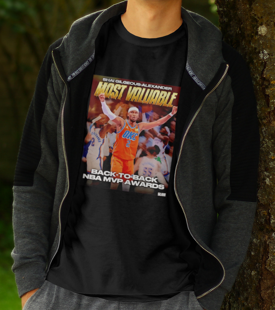 Shai Gilgeous Alexander Oklahoma City Thunder Most Valuable Back To Back NBA MVP Awards T-Shirt