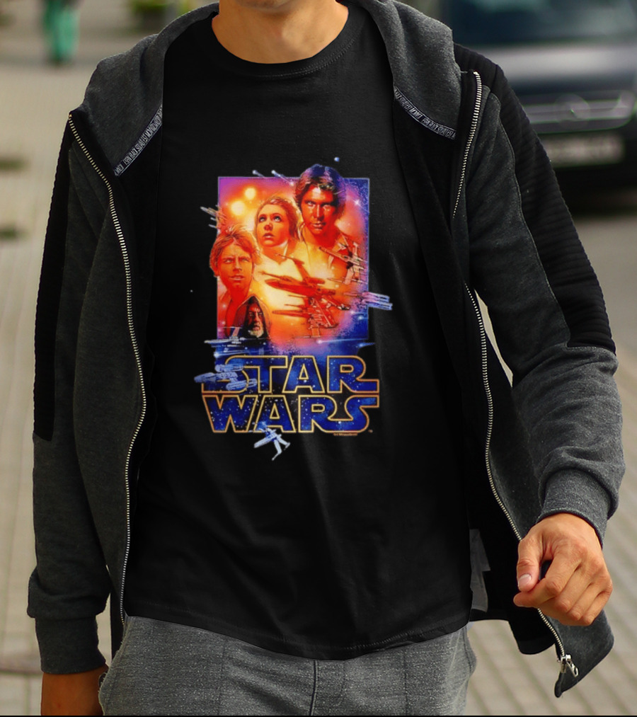 Star Wars A New Hope Rebel Luke Leia Han Solo Darth Vader T-Shirt