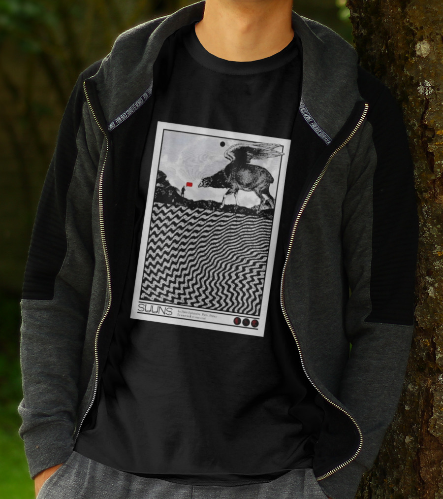 SUUNS Le Point Ephémère Paris France 20 Mai 2026 Winged Creature Landscape T-Shirt