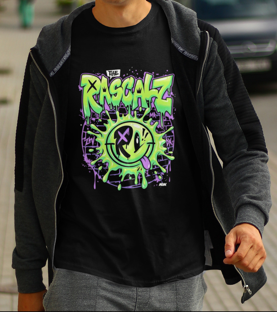 The Rascalz Dripping Neon Smiley X Eyes T-Shirt