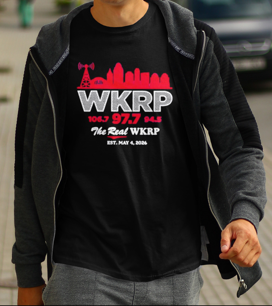 WKRP 106.7 97.7 94.5 The Real WKRP Est. May 4 2026 Skyline T-Shirt