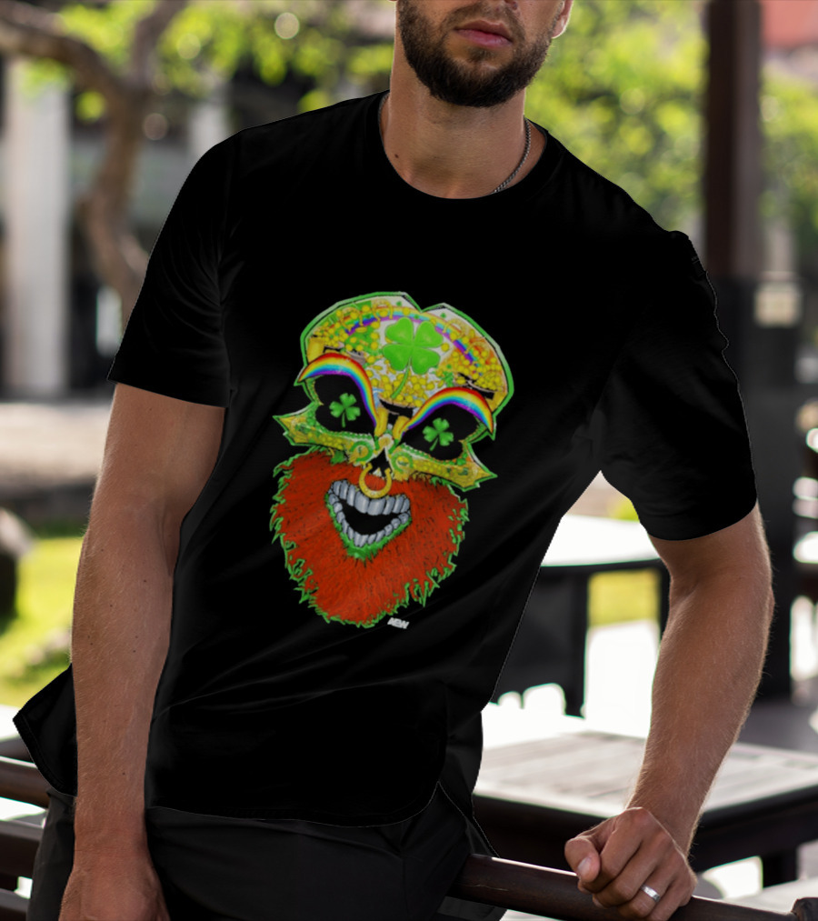 Tommaso Ciampa Lucky Psycho AEW Skull Four Leaf Clover Rainbow T-Shirt
