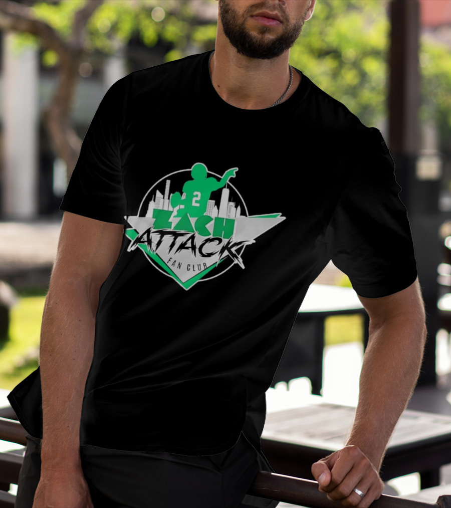 Zach Attack Club Football Player 2 Skyline T-Shirt