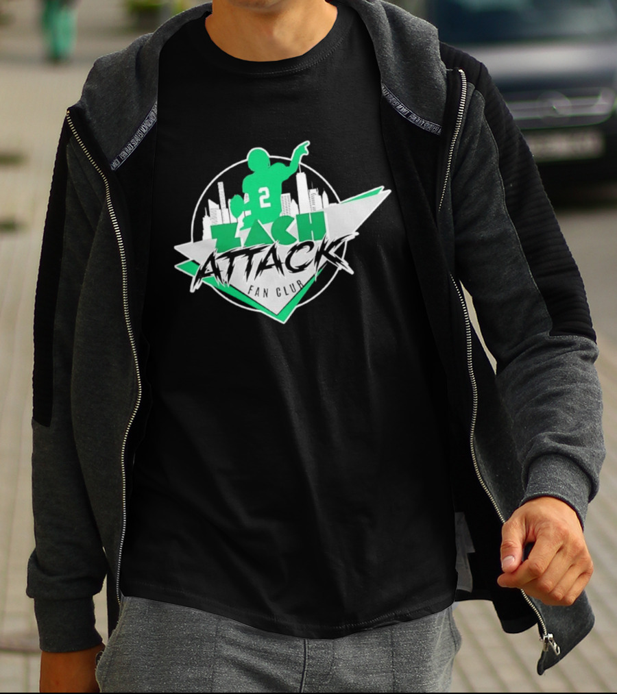 Zach Attack Club Football Player 2 Skyline T-Shirt