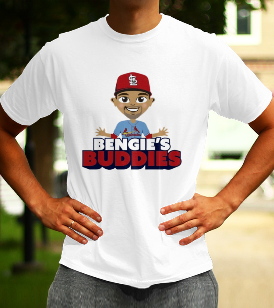 Bengie's Buddies Cardenales StL Baseball Red Cap T-Shirt
