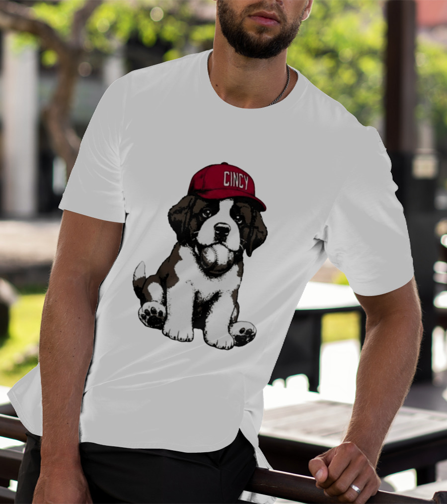 Cincy Schottzie Dog Stuffy Cincinnati Red Baseball T-Shirt