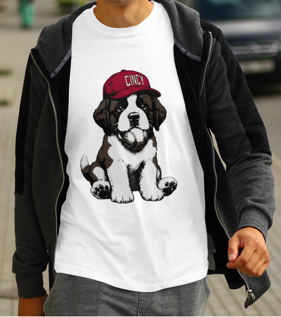 Cincy Schottzie Dog Stuffy Cincinnati Red Baseball T-Shirt