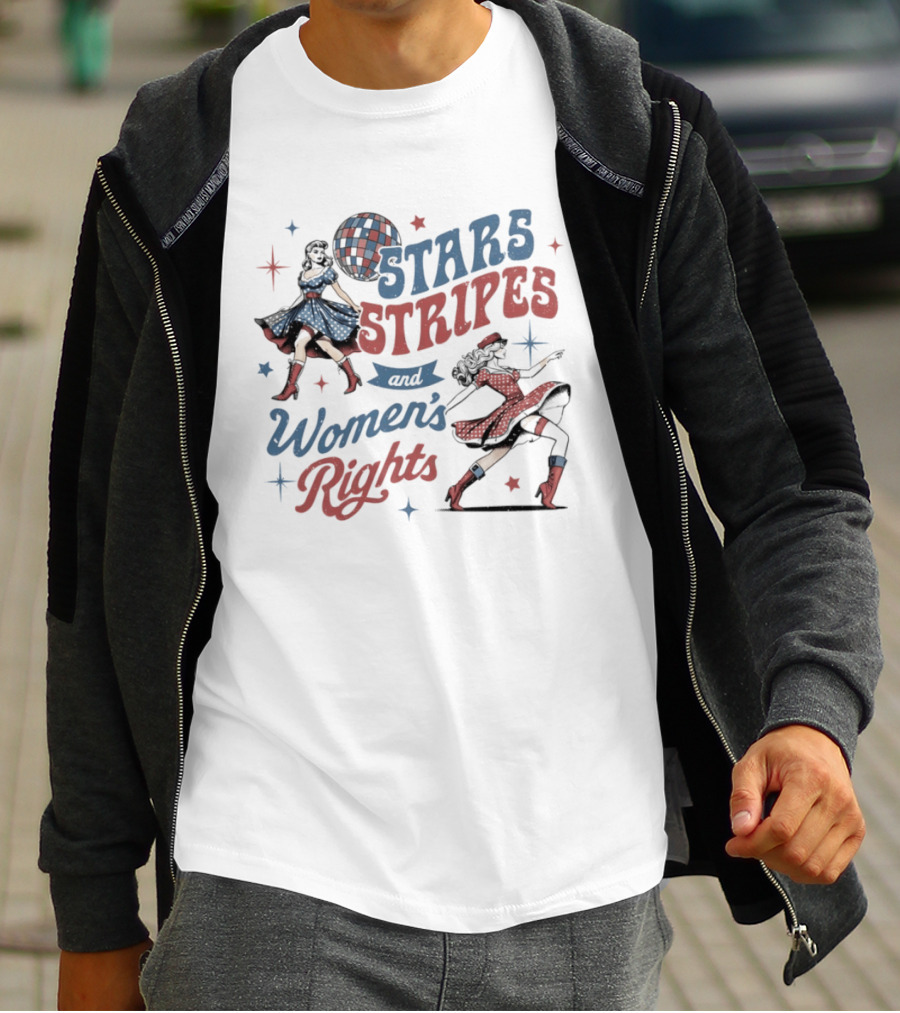 Stars Stripes And Women's Rights Retro Americana Empowerment 2026 T-Shirt