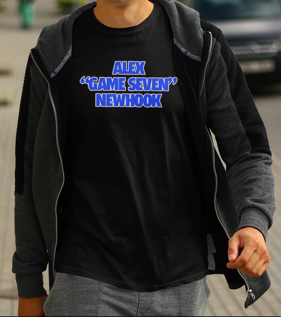 Alex "Game Seven" Newhook Blue Bold Text Sports Fan T-Shirt