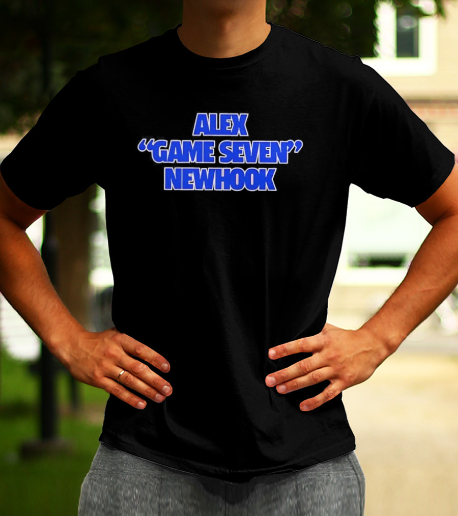 Alex "Game Seven" Newhook Blue Bold Text Sports Fan T-Shirt