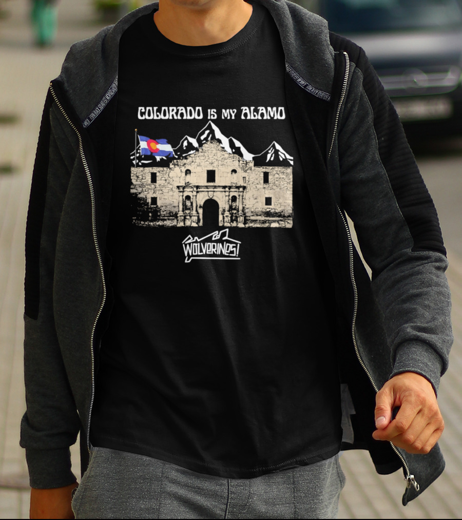 Colorado Is My Alamo Wolverines Flag And Mountains T-Shirt