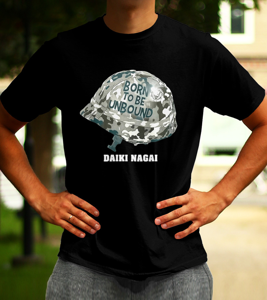Daiki Nagai Born To Be Unbound Camouflage Helmet T-Shirt