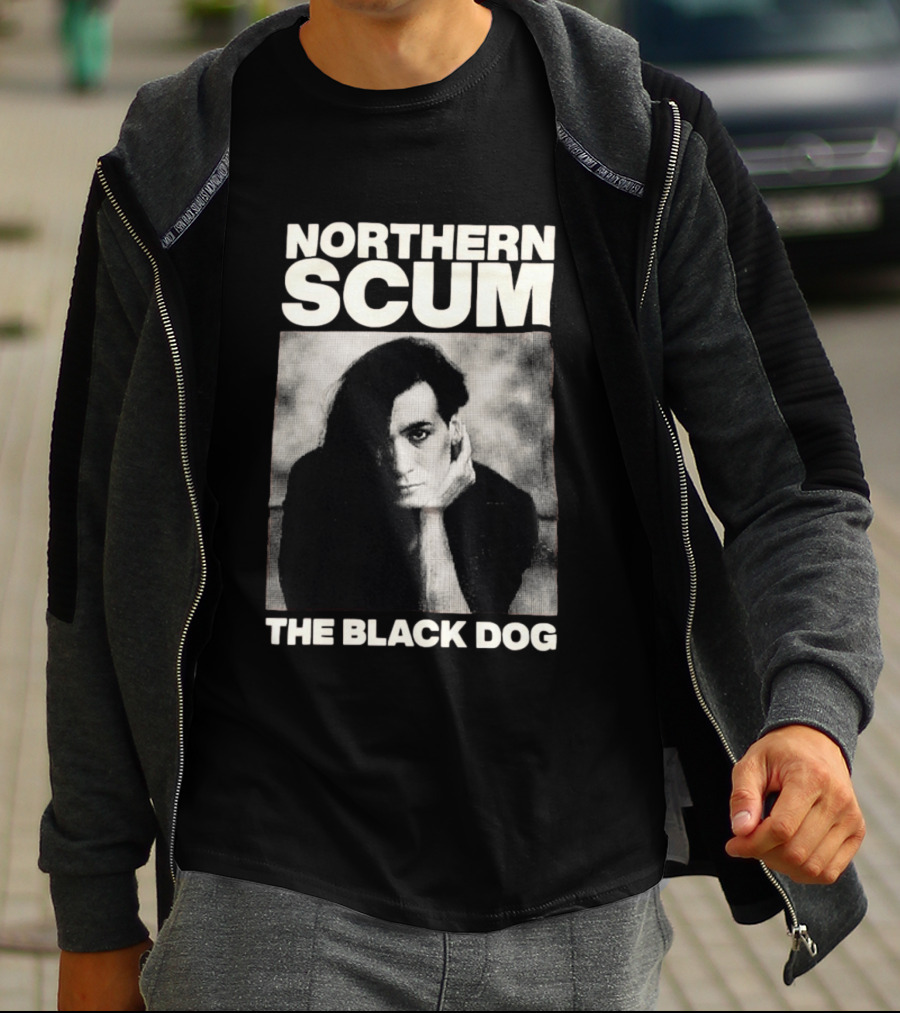 Northern Scum The Black Dog Monochrome T-Shirt
