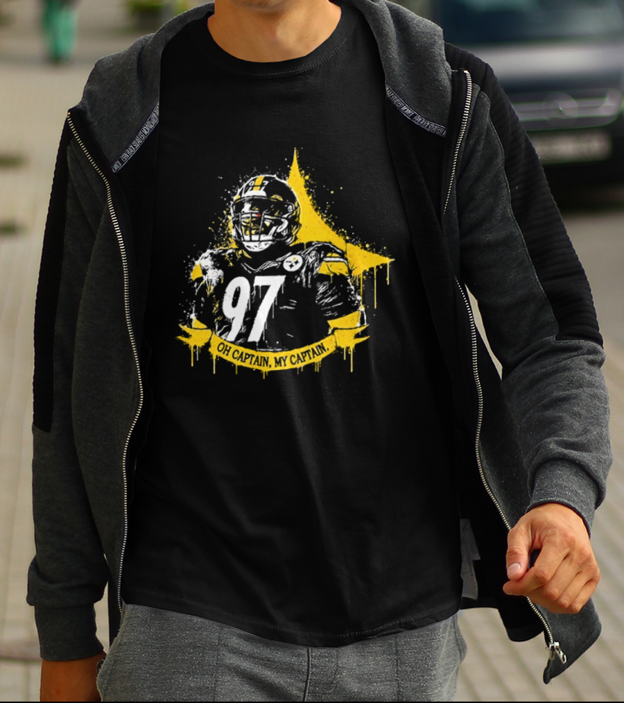 Oh Captain My Captain Cameron Heyward 97 Pittsburgh Steelers T-Shirt