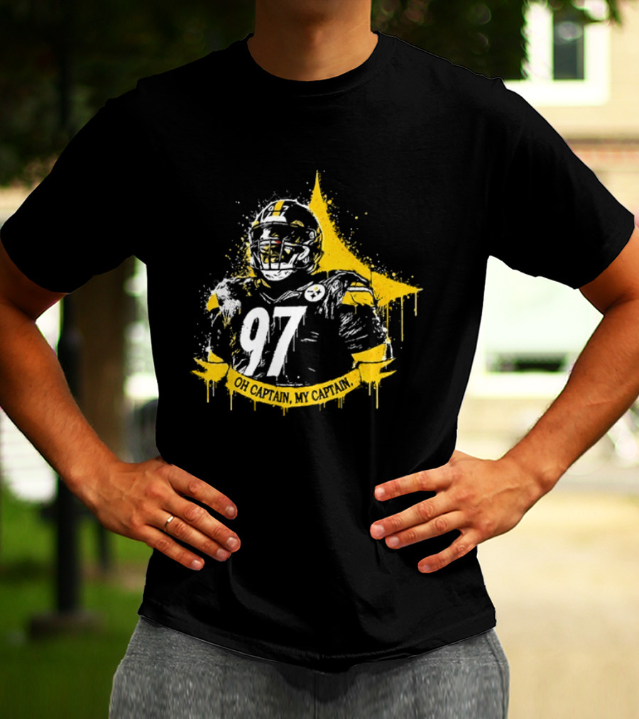 Oh Captain My Captain Cameron Heyward 97 Pittsburgh Steelers T-Shirt