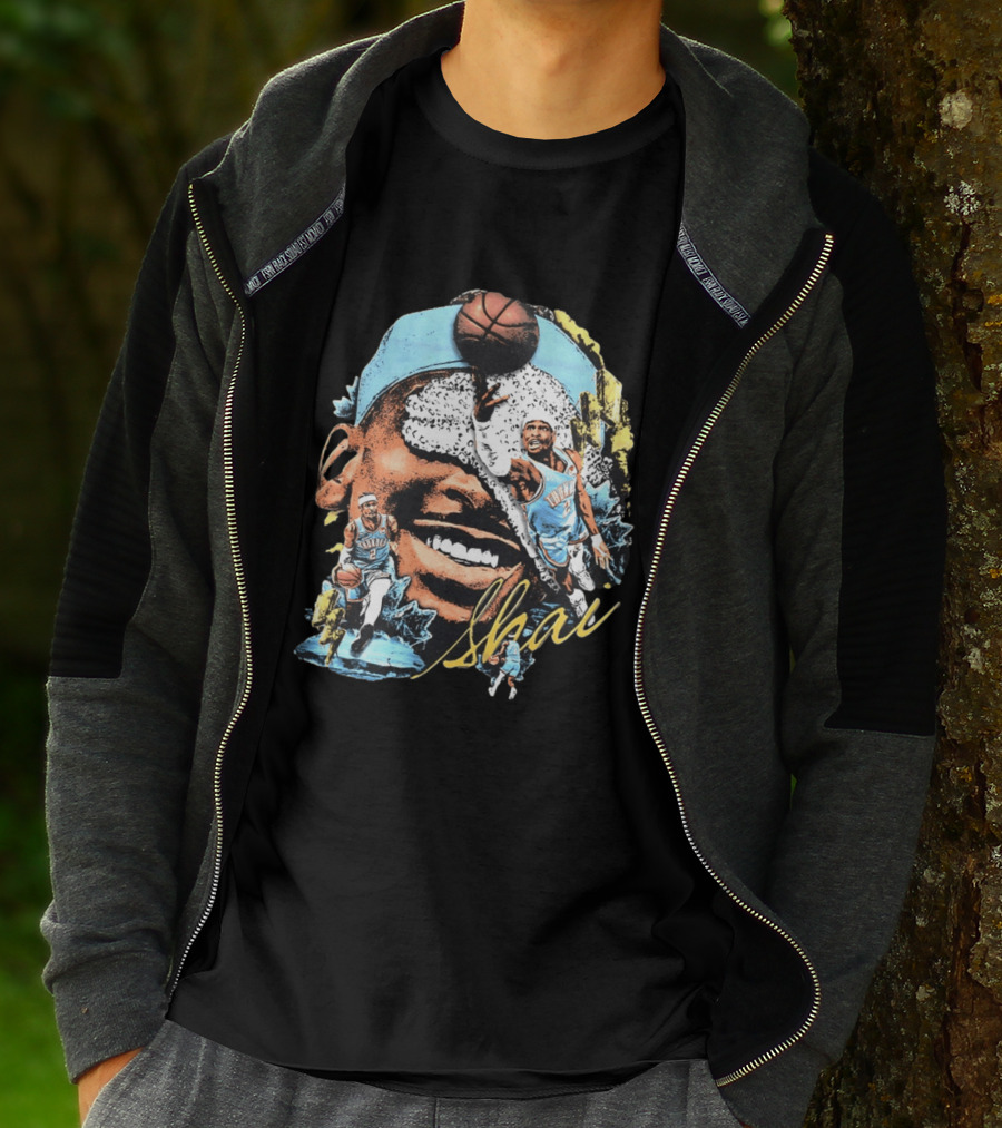 Shai Gilgeous Alexander Big Head OKC Thunder Basketball MVP 2026 T-Shirt
