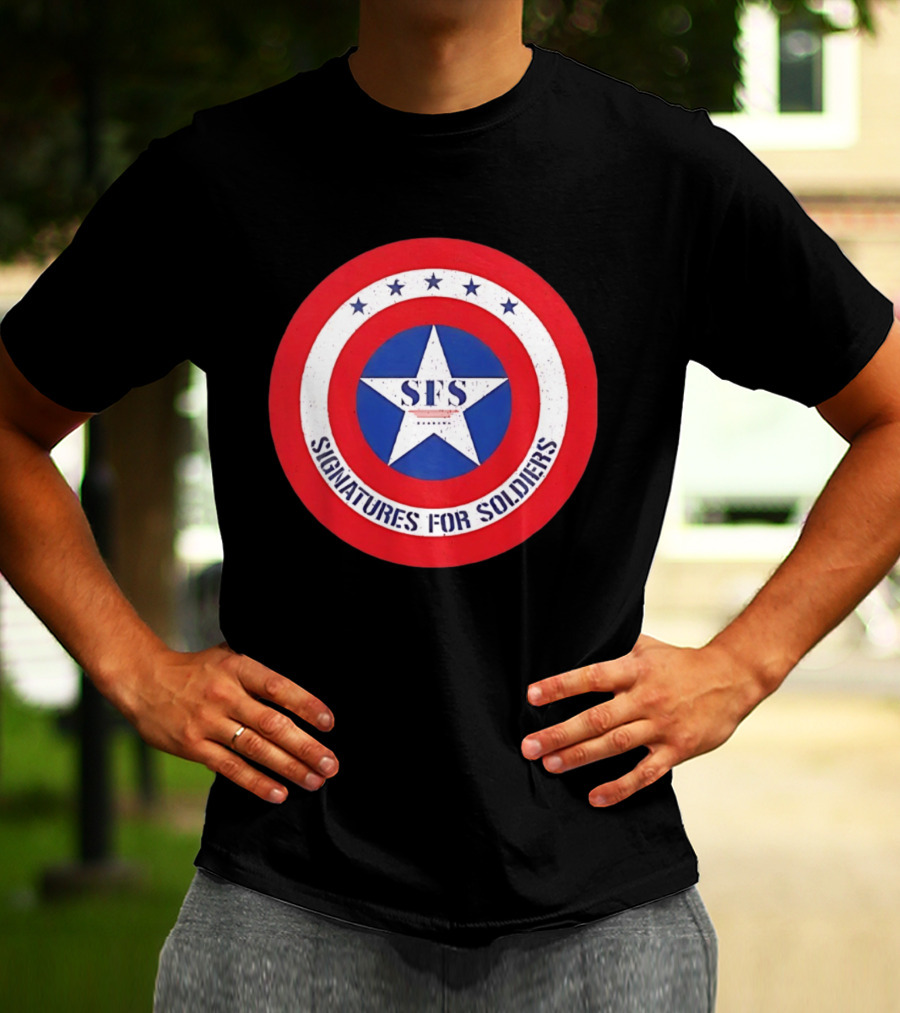 Signatures For Soldiers SFS Captain America Star Shield T-Shirt