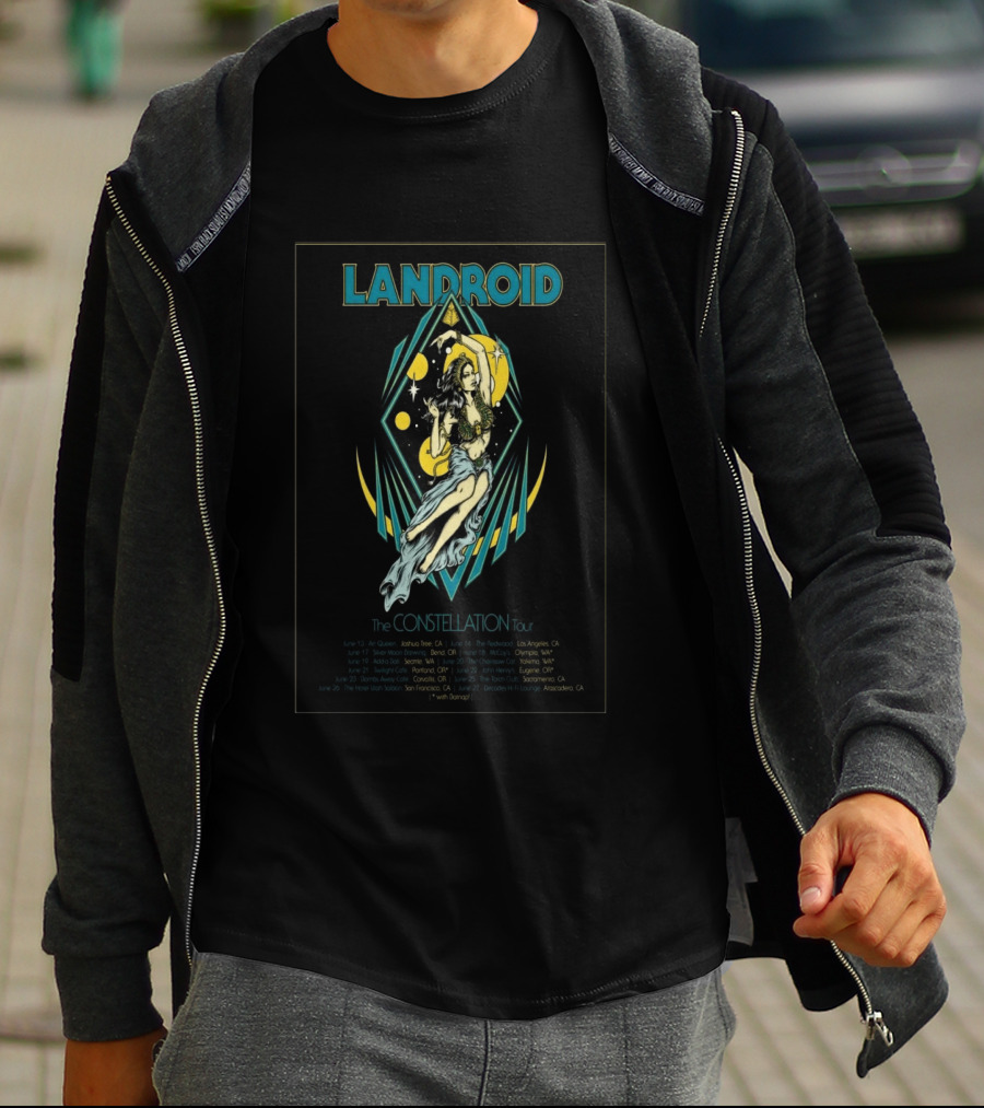 Landroid The Constellation 2026 Tour Dates And Venue Locations Featuring With Damp T-Shirt