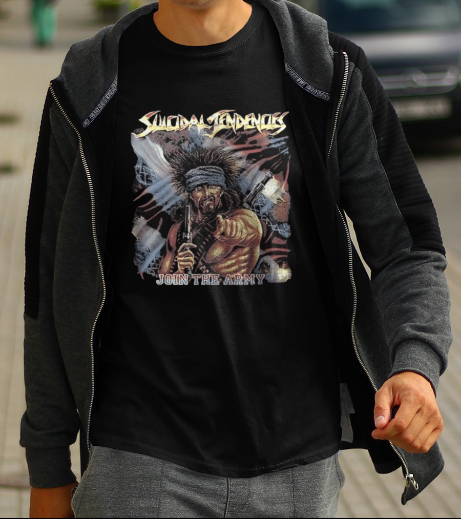 Suicidal Tendencies Join The Army Aggressive Warrior With Guns T-Shirt