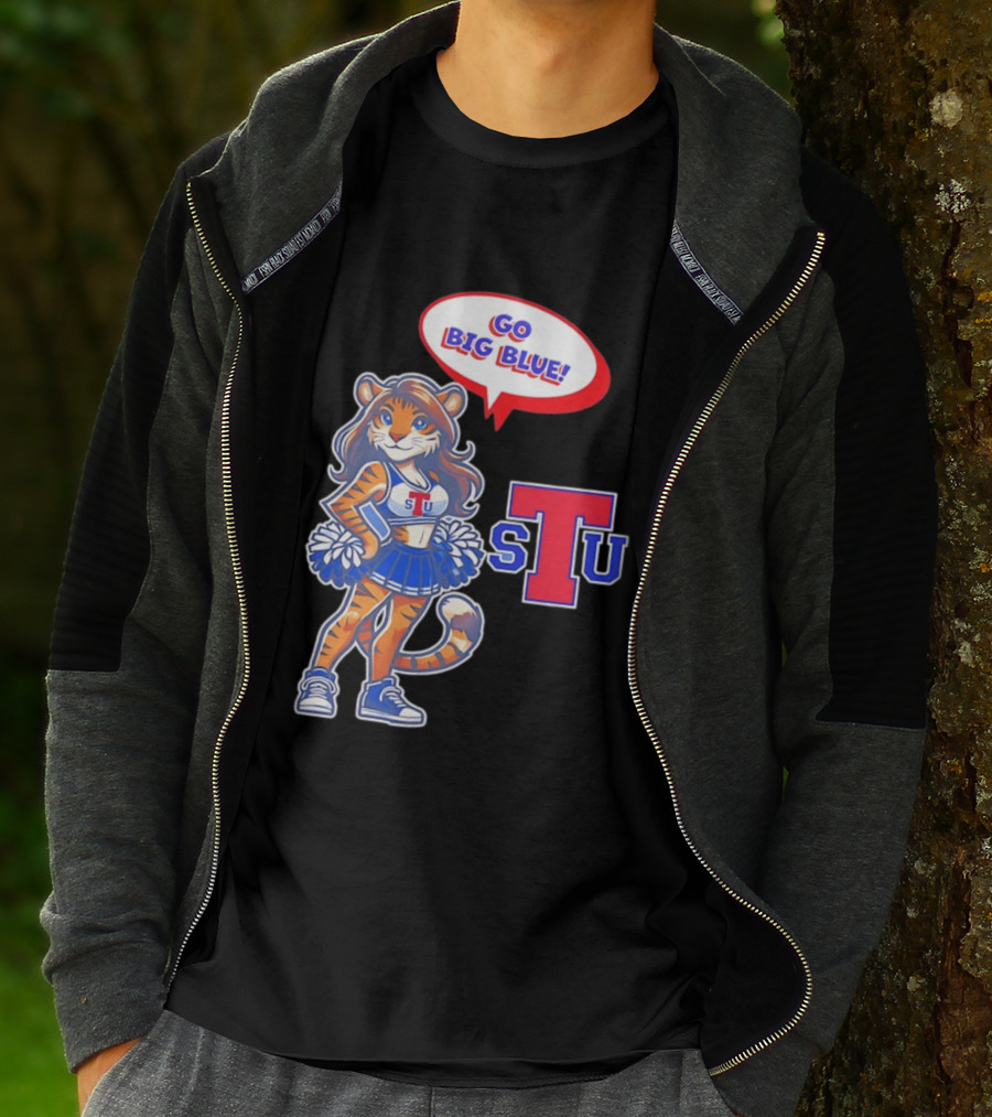 Tiger Cheerleader Go Big Blue STU T-Shirt