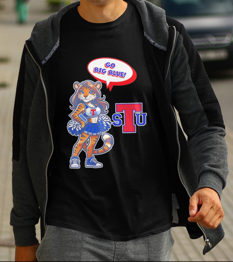 Tiger Cheerleader Go Big Blue STU T-Shirt