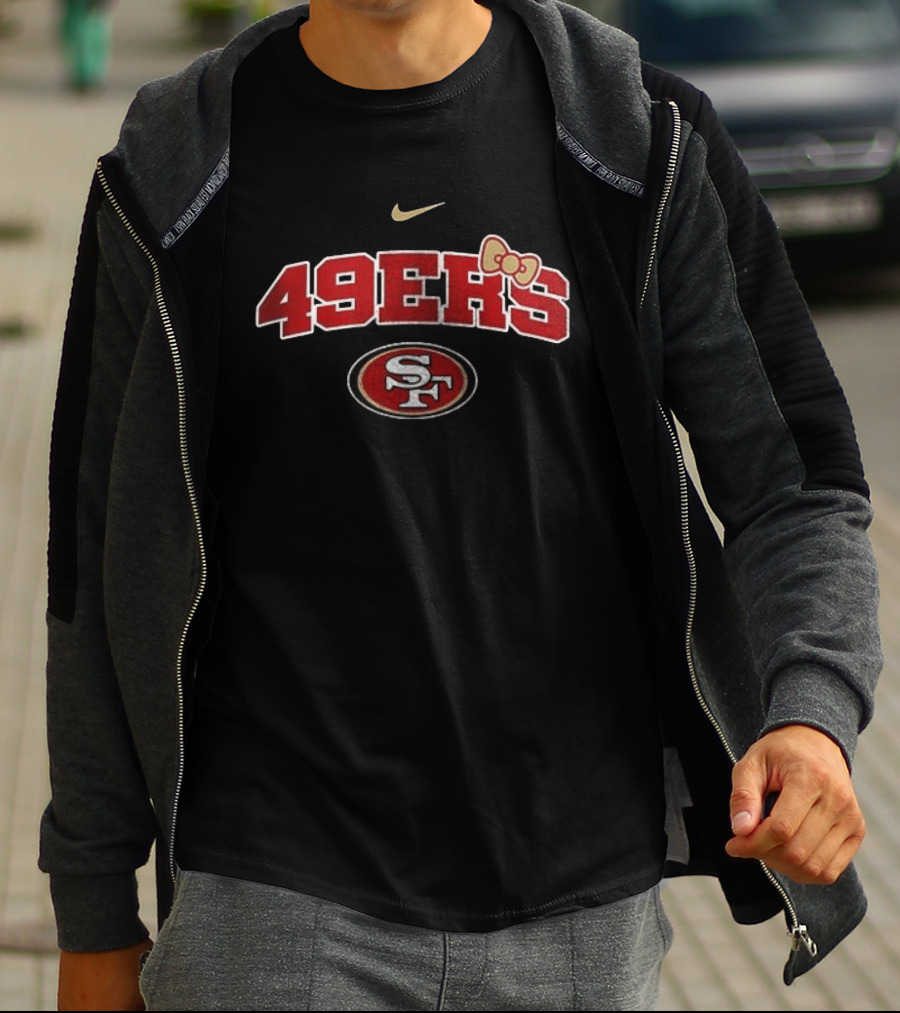 San Francisco 49ers Hello Kitty Nurse Loves Her Nike Sports Fan T-Shirt