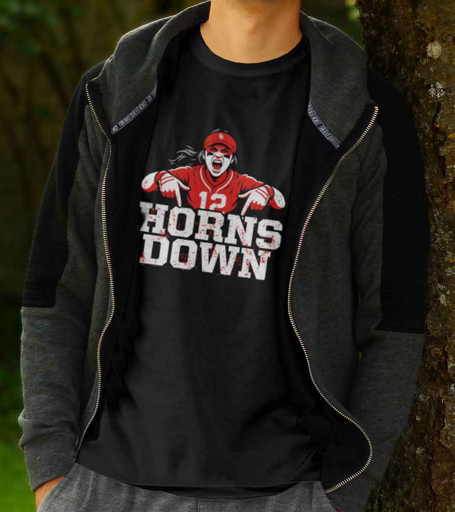 Oklahoma Sooners 12 Horns Down Girl Fan T-Shirt