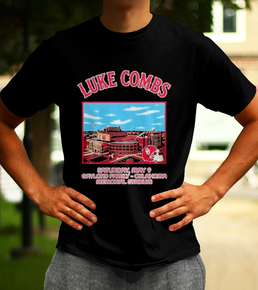 Saturday May 9 Luke Combs Gaylord Family Oklahoma Memorial Stadium 2026 Tour T-Shirt