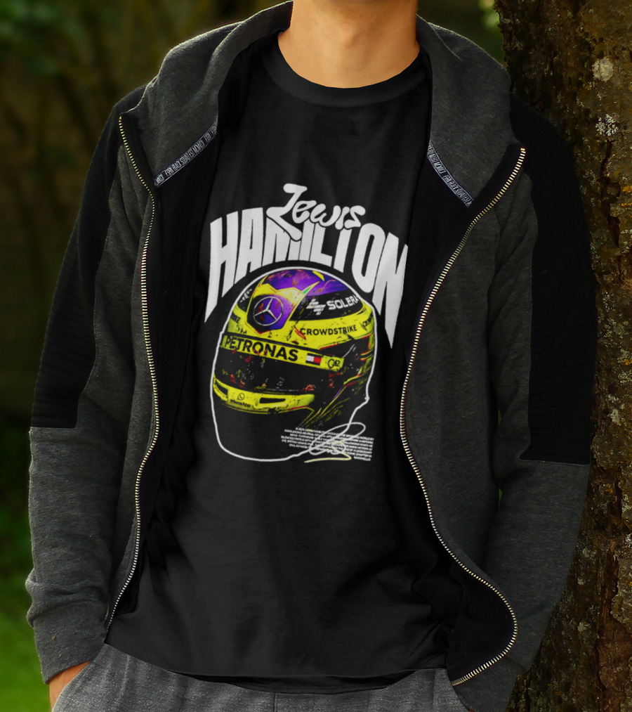 Jewis Hamilton Petronas Racing Helmet 2024 Mercedes T-Shirt
