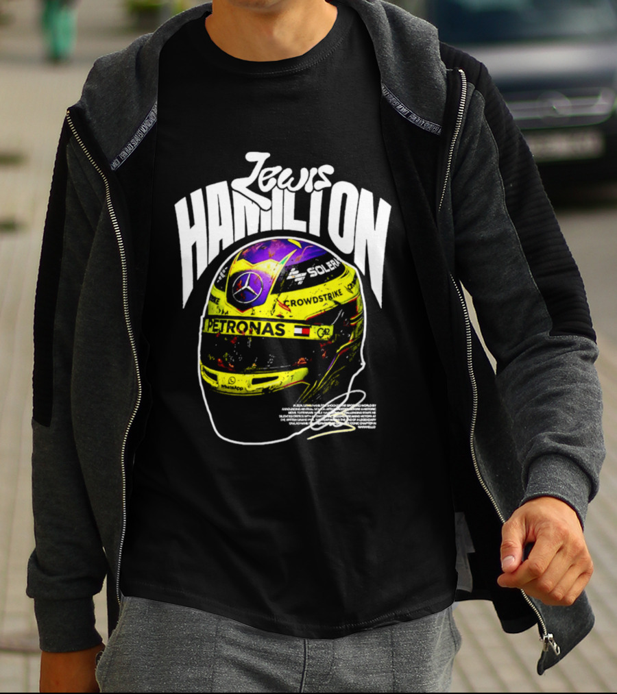 Jewis Hamilton Petronas Racing Helmet 2024 Mercedes T-Shirt