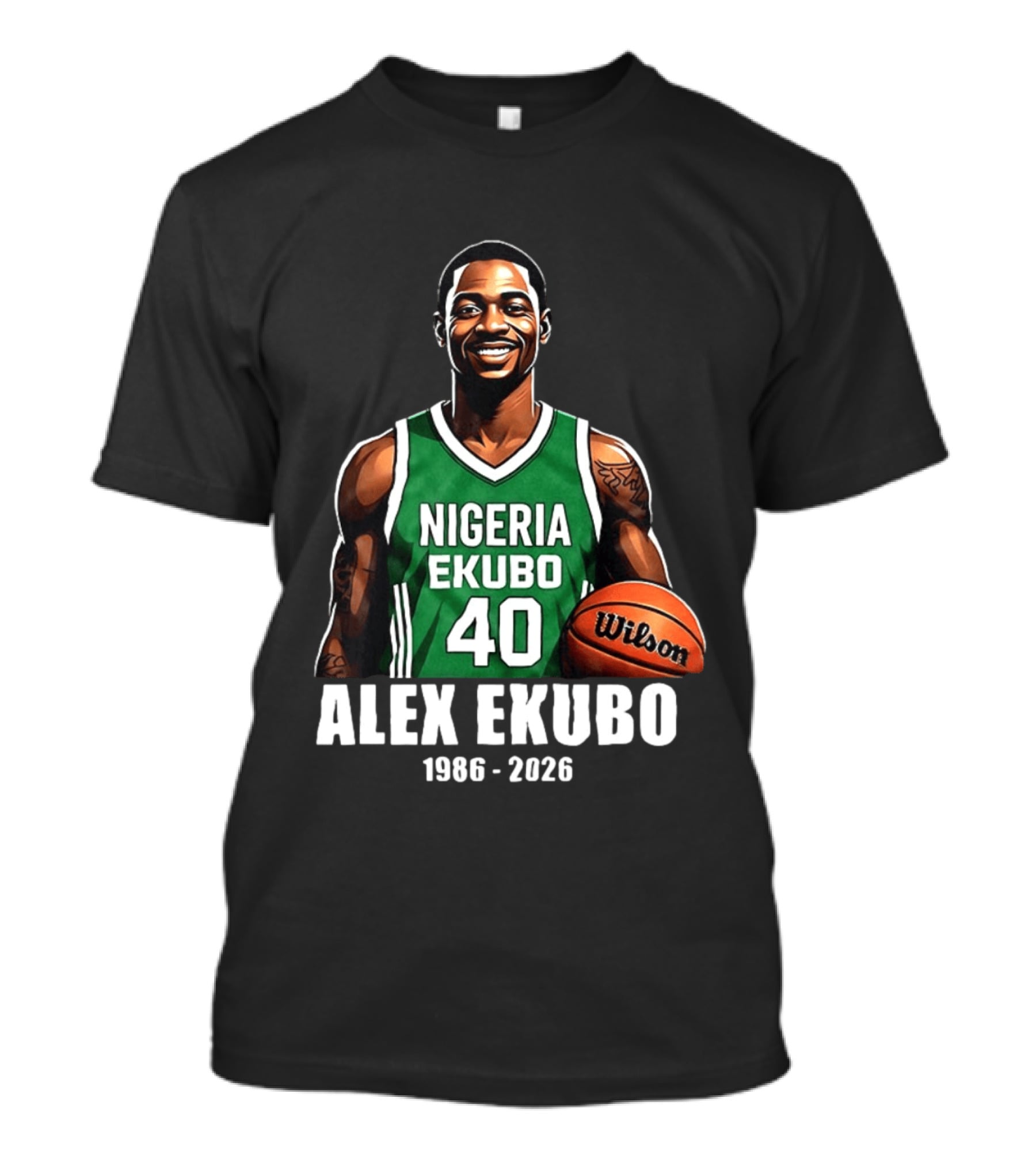 Alex Ekubo 1986 2026 Nollywood Nigeria Basketball Player T-Shirt