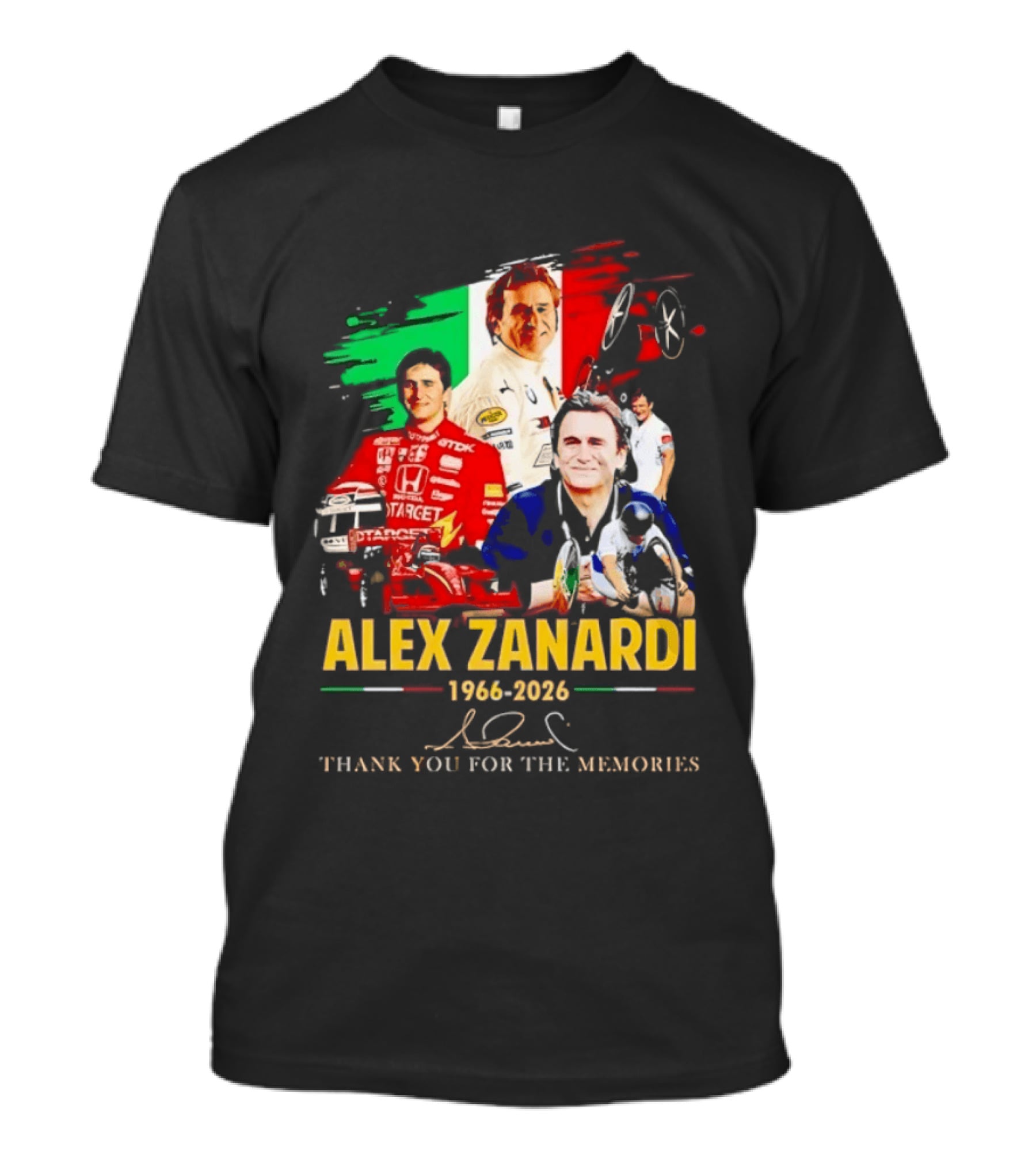 Alex Zanardi 1966 2026 Thank You For The Memories Formula One CART IndyCar T-Shirt