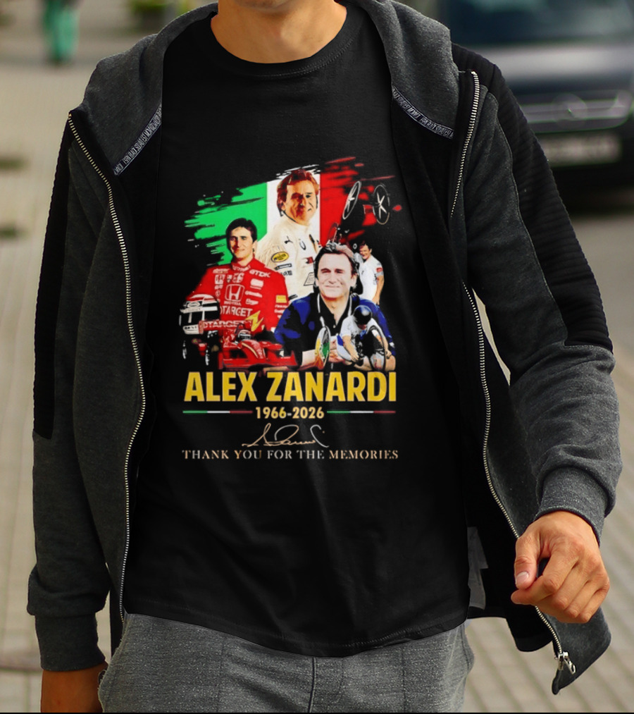 Alex Zanardi 1966 2026 Thank You For The Memories Formula One CART IndyCar T-Shirt